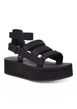Teva Women's Mevia Black Strappy Platform Sandals Size 6 (MSRP $90)